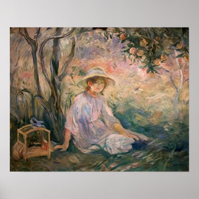 Morisot - under Orangen Träd 1889 Poster (Framsidan)