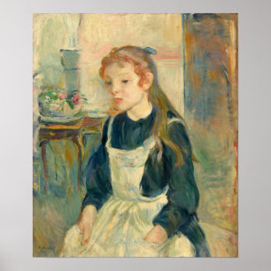 Morisot - Ung flicka med förkläde Poster