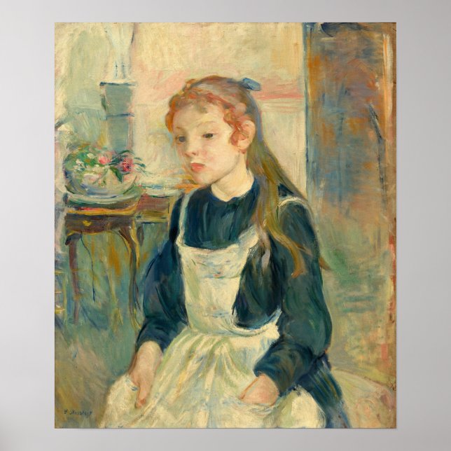Morisot - Ung flicka med förkläde Poster (Framsidan)