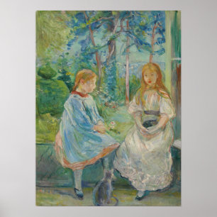 Morisot - unga flickor framför fönstret 1892 poster