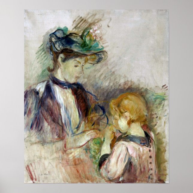 Morisot - Unga kvinnor och barn 1894 Poster (Framsidan)