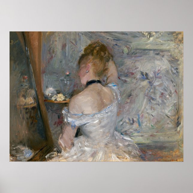 Morisot - Unga kvinnor på hennes toalett 1880 Poster (Framsidan)