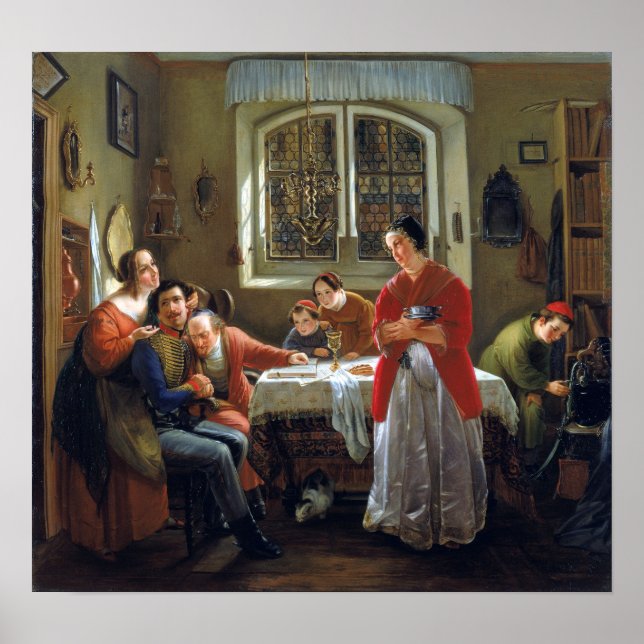 Moritz Daniel Oppenheim The Return Poster (Framsidan)