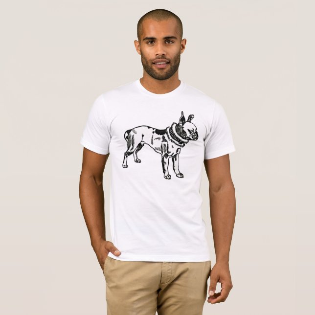 Moriz Jung Pitbull Minimalistisk Konst T-Shirt (Hel framsida)