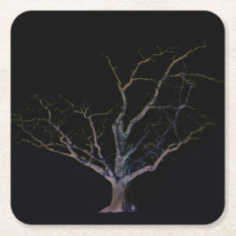 Mörk 2-kust underlägg papper kvadrat