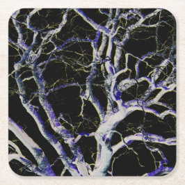 Mörk 5-kust underlägg papper kvadrat