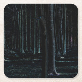 Mörk 6-kust underlägg papper kvadrat