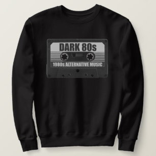 Mörk 80-tals kassettbandströja lång ärmad tröja