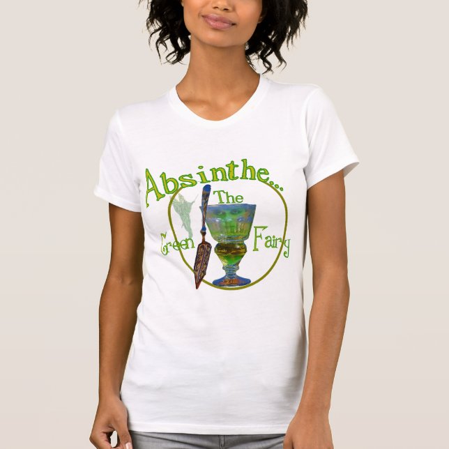 Mörk Absinthe Grönt Fairy Shirt Tee (Framsida)