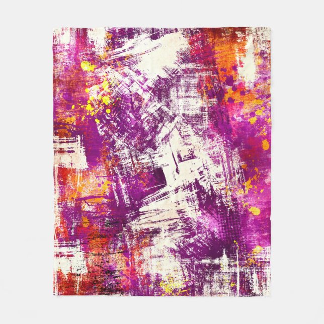 Mörk Abstrakt Blockerar bakgrund Fleecefilt (Framsidan)