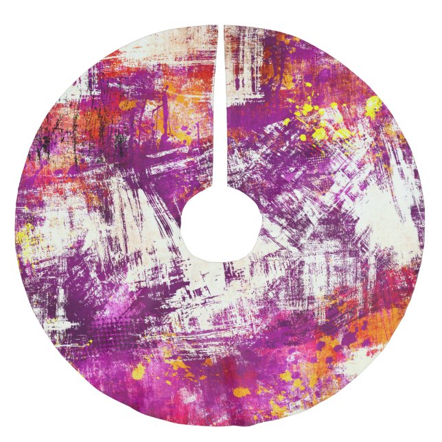 Mörk Abstrakt Blockerar bakgrund Julgransmatta Borstad Polyester (Framsidan)