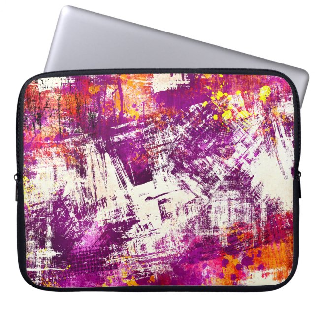 Mörk Abstrakt Blockerar bakgrund Laptop Fodral (Framsidan)