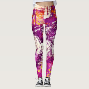 Mörk Abstrakt Blockerar bakgrund Leggings