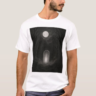 Mörk Abstrakt Konst T-Shirt