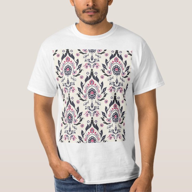 Mörk, abstrakt mönster t shirt (Framsida)