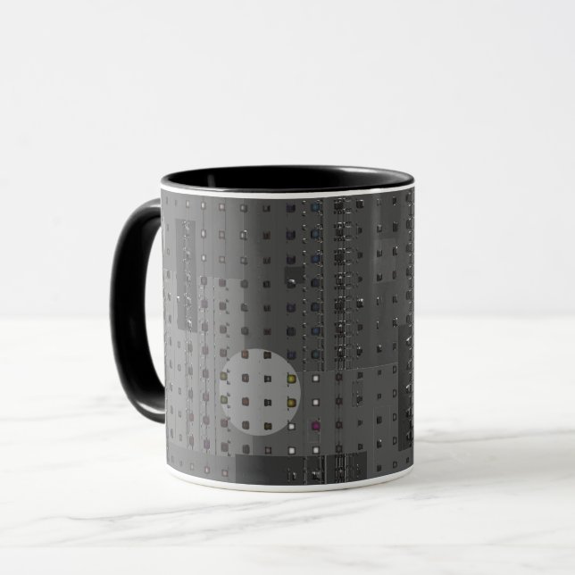 Mörk Abstrakt Mugg (Framsida vänster)