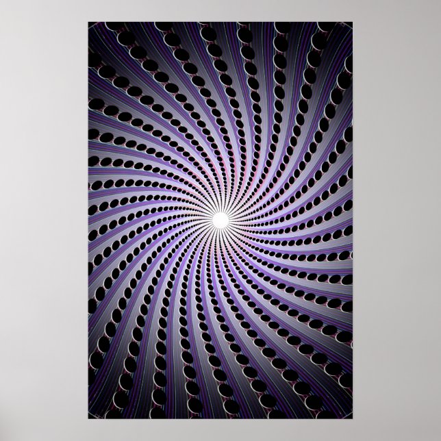 Mörk Abstrakt Spiral: Poster (Framsidan)