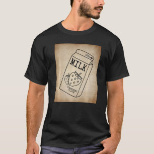 Mörk Academia Aesthetic japStrawberry Mjölk C T Shirt