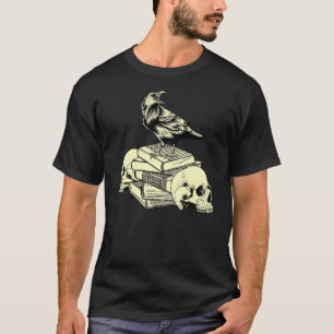 Mörk Academia Aesthetic Raven Kråka on Old Bokar S T Shirt