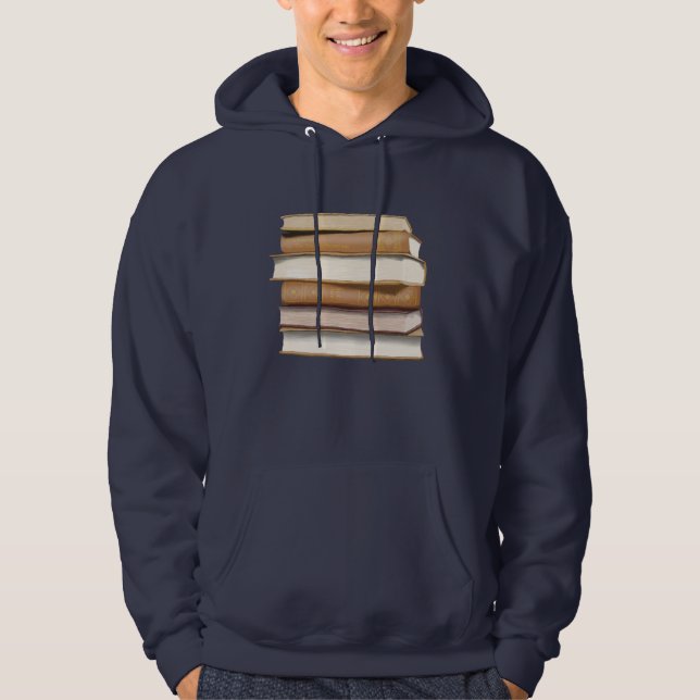 Mörk Academia Antique Bokar Hoodie (Framsida)