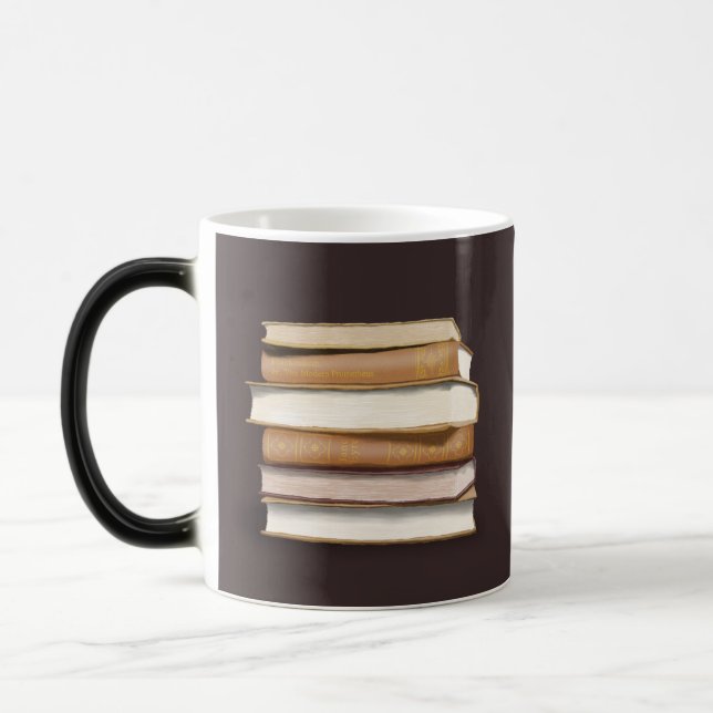 Mörk Academia Antique Bokar Magisk Mugg (Vänster)