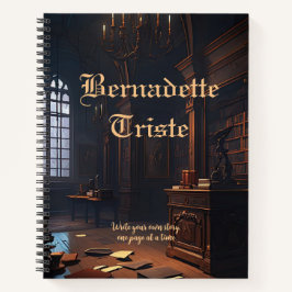 Mörk Academia Bibliotek Bokar Vibes Namn Sentiment