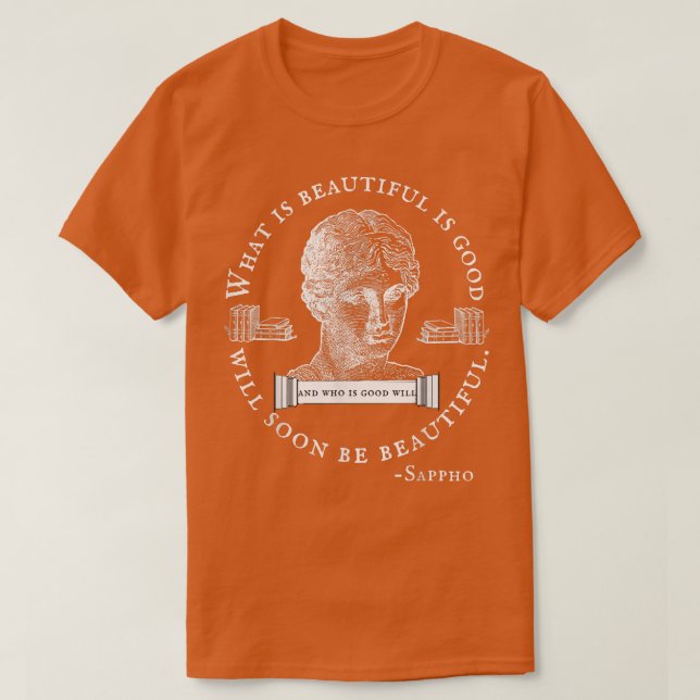 Mörk Academia Bookish Literary Grekiska guddess Sa T Shirt (Design framsida)