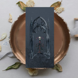 Mörk Academia Gothic Ram Custom Name Bookmark Inbjudningar