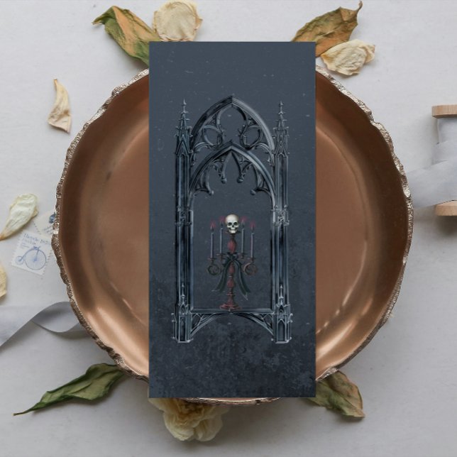 Mörk Academia Gothic Ram Custom Name Bookmark Inbjudningar (Skapare uppladdad)