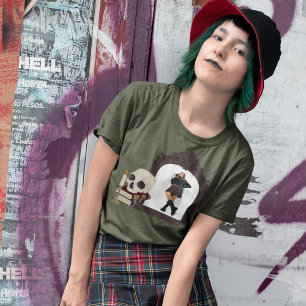 Mörk Academia Graphic med foto T Shirt