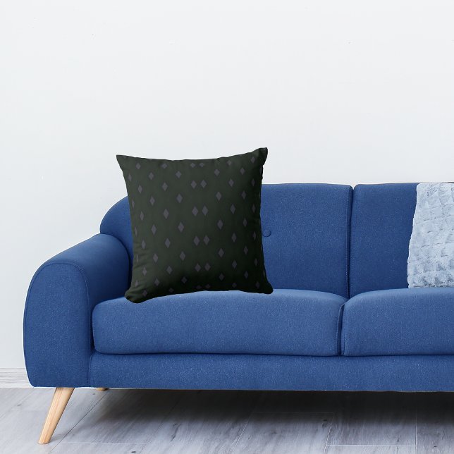 Mörk Academia Harlequin Diamond Gothic Mönster Kudde (Dark Academia Harlequin Diamond Gothic Pattern Throw Pillow)