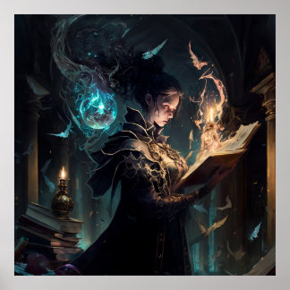 Mörk Academia Magic Poster