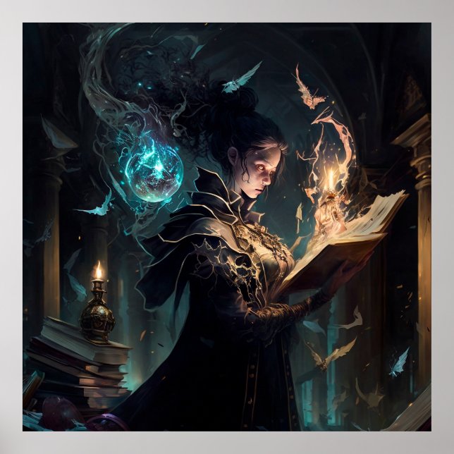 Mörk Academia Magic Poster (Framsidan)