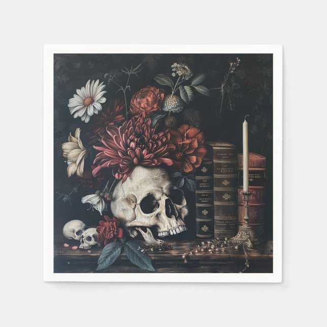 Mörk Academia Napkin Pappersservett (Framsidan)