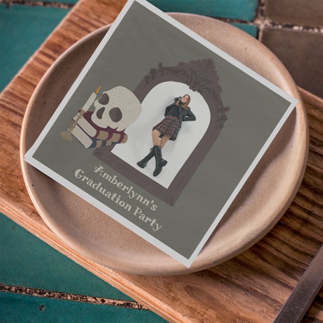 Mörk Academia Photo Studentfest Pappersservett (Skapare uppladdad)