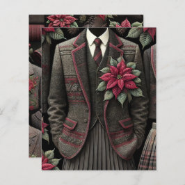 Mörk Academia Poinsettia Uniforms Scrapbook Papper
