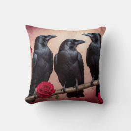 Mörk Academia Ravens Kudde