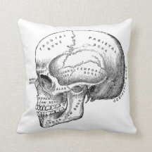 Mörk Academia Skull Pillow