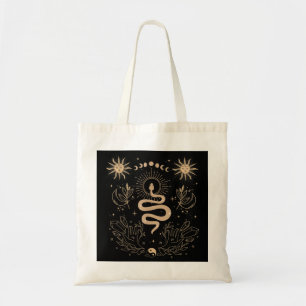 Mörk Academia Tarot Card Sol Måne Crystals Witch A Tygkasse