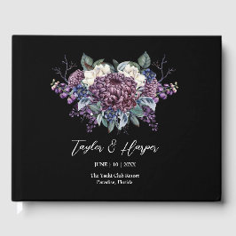 Mörk Aesthetic Goth Bröllop Bouquet Gästböcker
