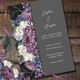 Mörk Aesthetic Goth Bröllop Bouquet Inbjudningar
