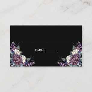 Mörk Aesthetic Goth Bröllop Bouquet Placeringskort