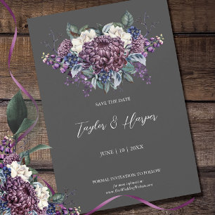 Mörk Aesthetic Goth Bröllop Bouquet Spara Datumet