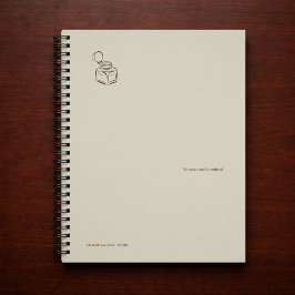 Mörk Akademi Bläckhorn – Minimalistisk Vintage Bib Anteckningsbok