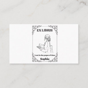 Mörk Akademi Ex Libris Personlig Läsjournal Visitkort