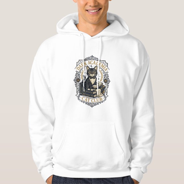 Mörk Akademi Katt Katt Pappa Presentidé - Mörk Aka Hoodie (Framsida)