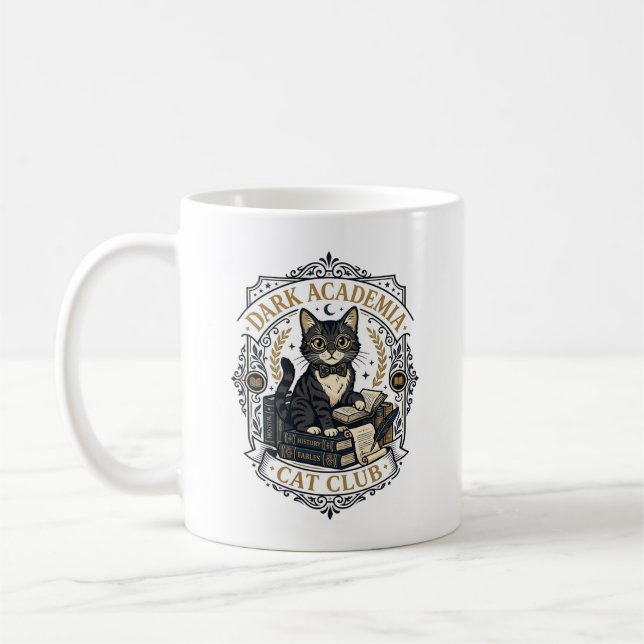 Mörk Akademi Katt Katt Pappa Presentidé - Mörk Aka Kaffemugg (Vänster)