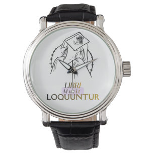 Mörk Akademi Latinsk Citat Linje Konst Armbandsur