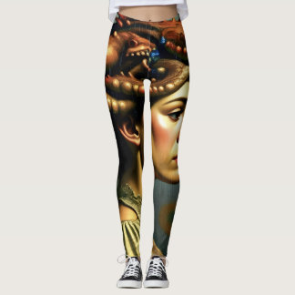 Mörk akademi och dyster kusliga varelser x Goth Leggings