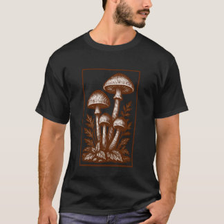 Mörk Akademi Svamp T-Shirt Mykologi Svampar Svampp
